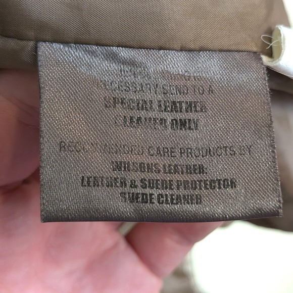 Wilson Leather Tan Suede Jacket Leather Zip Front Sz LT Classic 90s Minimalist - Picture 11 of 12